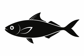 Fish vector illustration, hilsa isolated on white, hilsa silhouette, hilsa vector art