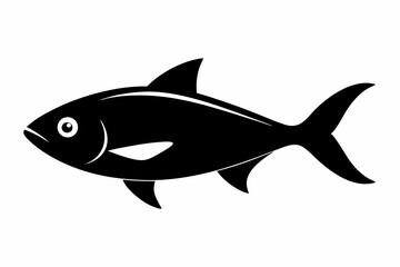 Fish vector illustration, hilsa isolated on white, hilsa silhouette, hilsa vector art