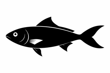 Fish vector illustration, hilsa isolated on white, hilsa silhouette, hilsa vector art
