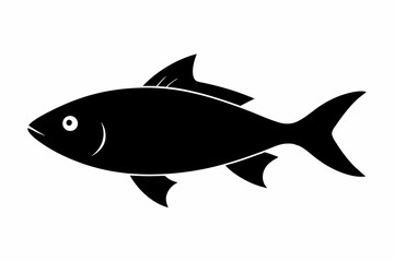 Fish vector illustration, hilsa isolated on white, hilsa silhouette, hilsa vector art