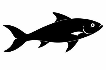 Fish vector illustration, hilsa isolated on white, hilsa silhouette, hilsa vector art