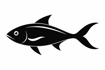 Fish vector illustration, hilsa isolated on white, hilsa silhouette, hilsa vector art