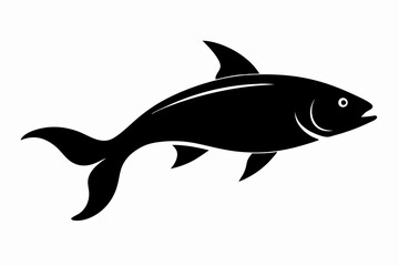 Fish vector illustration, hilsa isolated on white, hilsa silhouette, hilsa vector art