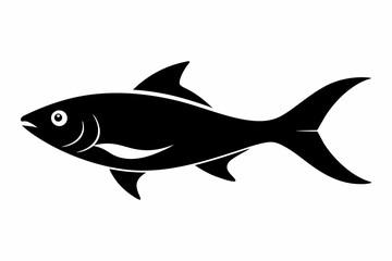Fish vector illustration, hilsa isolated on white, hilsa silhouette, hilsa vector art