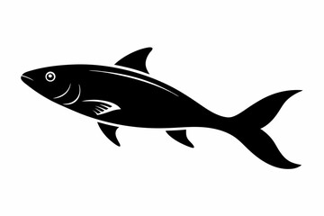 Fish vector illustration, hilsa isolated on white, hilsa silhouette, hilsa vector art