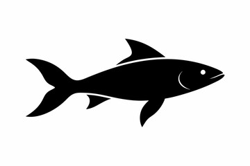 Fish vector illustration, hilsa isolated on white, hilsa silhouette, hilsa vector art