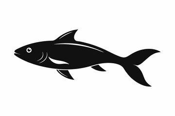 Fish vector illustration, hilsa isolated on white, hilsa silhouette, hilsa vector art