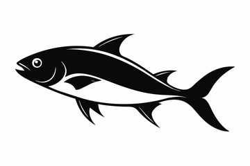 Fish vector illustration, hilsa isolated on white, hilsa silhouette, hilsa vector art