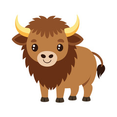Illustration of Cute Buffalo animal