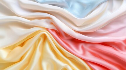 Obraz premium Closeup of flag cloth strips in motion