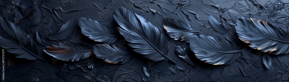 Aufkleber abstract dark blue textured background with overlapping shapes.