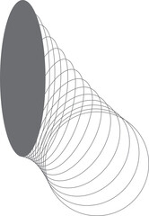 Oval frame with geometric circle blending shape for tag, logo, label, banner