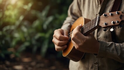 A haiku inspired by the gentle strumming of a ukulele ai_generated