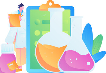 Medical characters fighting the epidemic flat vector concept operation hand drawn illustration
