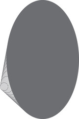 Oval frame with geometric circle blending shape for tag, logo, label, banner