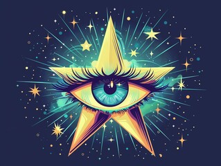 Happy star, shining bright, SVG , eye in the sky, twinkle of wonder