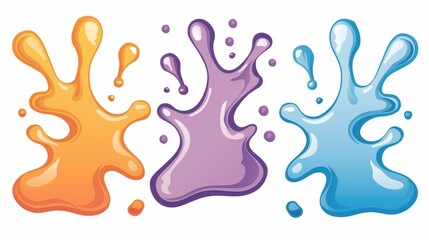 Obraz premium Modern graphic elements abstract blotch fluid shapes in a dynamic banner design.