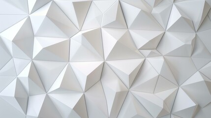 Obraz premium Minimalistic white 3D backdrop with geometric patterns for modern digital designs.