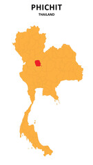 Phichit Map is highlighted on the Thailand map with detailed State and region outlines.