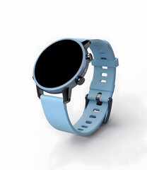 smartwatch, featuring an eye-catching design with vibrant colors and clear text about its features such as call Mark display design