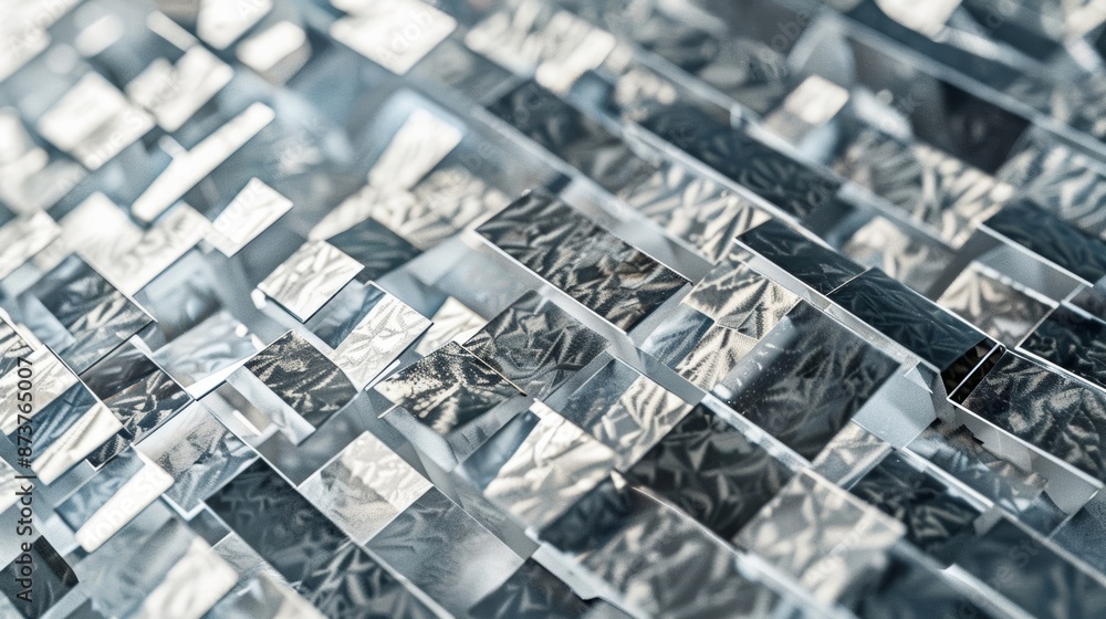 Poster the surface of a solar panel is adorned with a crisscross pattern resembling a geometric maze in sha