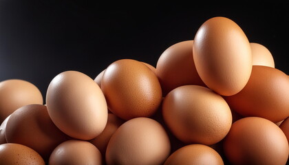 raw chiken egg on white background