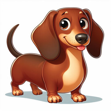 recommend clip art: Cute Dachshund Vector Cartoon illustration