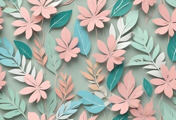 Minimalistic Flower Pattern 3d