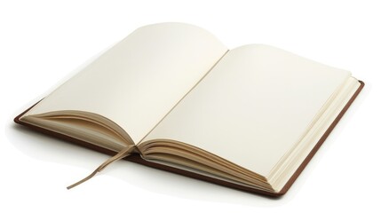 Notebook page isolated on white with clipping path