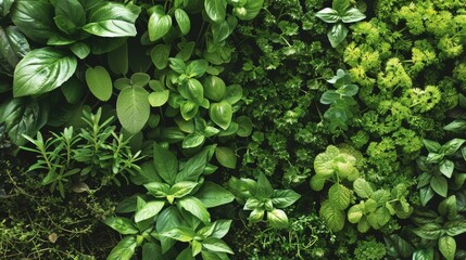 The menu cover features a lush green garden with a variety of herbs and es inviting guests to indulge in the freshness of their dishes..