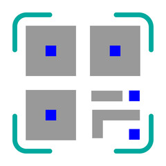 Qr Code Vector Flat Icon Design