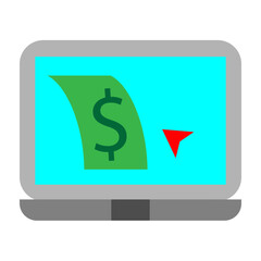 Online Payment Vector Flat Icon Design