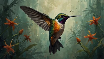 A jazz piece inspired by the unpredictable zigzagging flight of a hummingbird ai_generated