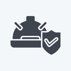 Icon Labour Insurance. related to Finance symbol. glyph style. simple design editable. simple illustration