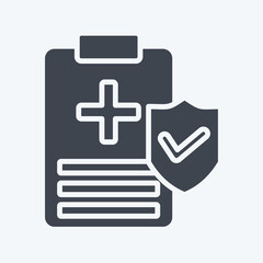 Fototapeta premium Icon Medical Insurance. related to Finance symbol. glyph style. simple design editable. simple illustration
