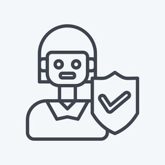 Icon Female Insurance. related to Finance symbol. line style. simple design editable. simple illustration