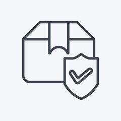 Icon Cargo Insurance. related to Finance symbol. line style. simple design editable. simple illustration