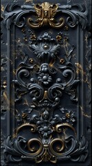 Baroque, Barocco Ornate Marble Ceiling Non-Linear Reformation Design with Intricate Accents Depicting Classic Elegance and Architectural Beauty