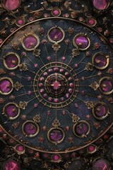 Obraz premium Baroque, Barocco Ornate Marble Ceiling Non-Linear Reformation Design with Intricate Accents Depicting Classic Elegance and Architectural Beauty