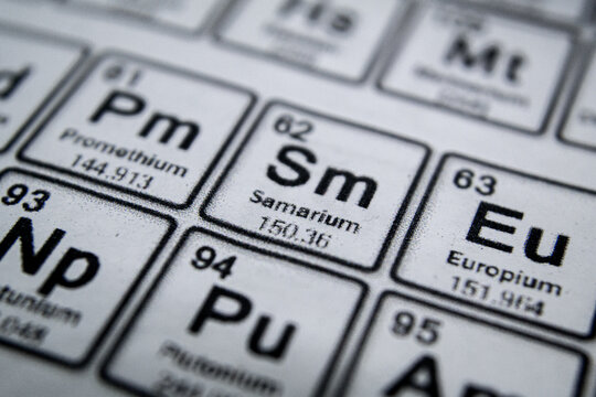 periodic table of element samarium 