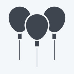 Icon Balloons. related to Ireland symbol. glyph style. simple design editable. simple illustration