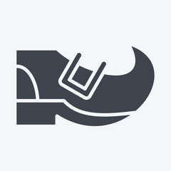 Icon Leprechaun Shoe. related to Ireland symbol. glyph style. simple design editable. simple illustration