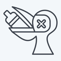 Icon Plastic pollution Effects. related to Plastic Pollution symbol. line style. simple design editable. simple illustration