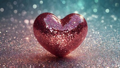 Fototapeta premium Heart shiny glitter background