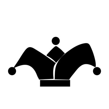 recommend clip art: Jester hat icon silhouette