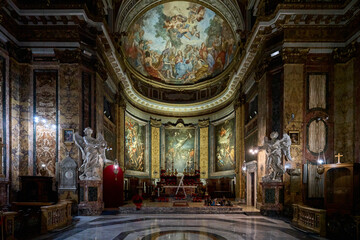Basilica di Sant'Andrea delle Fratte, baroque styled church in Rome, Italy