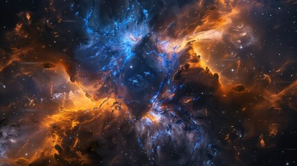 Naklejka premium Cosmic Nebulae: A Tapestry of Celestial Wonder
