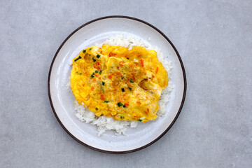 Thai style omelet with rice