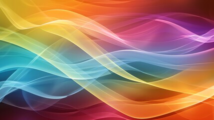 Obraz premium A vibrant abstract background featuring flowing wavy lines in various colors. 