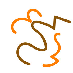Obraz premium Abstract lines Squiggly vector 